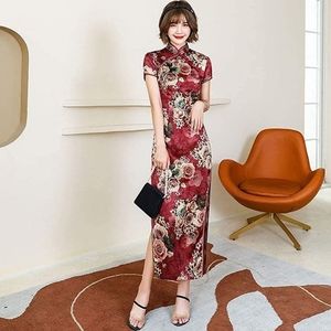 Modern Maxi Floral Cheongsam